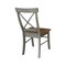 International Concepts Set of Two X-Back Chair, with Solid Wood Seat, Hickory/Stone C41-613P - alternate 8